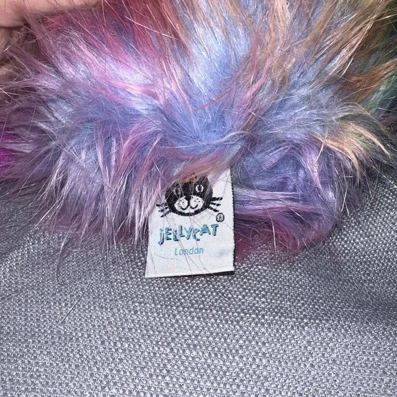 Jellycat London 12" RETIRED Rainbow Pom Pom Bird‎ Stuffed Plush - Picture 3 of 4
